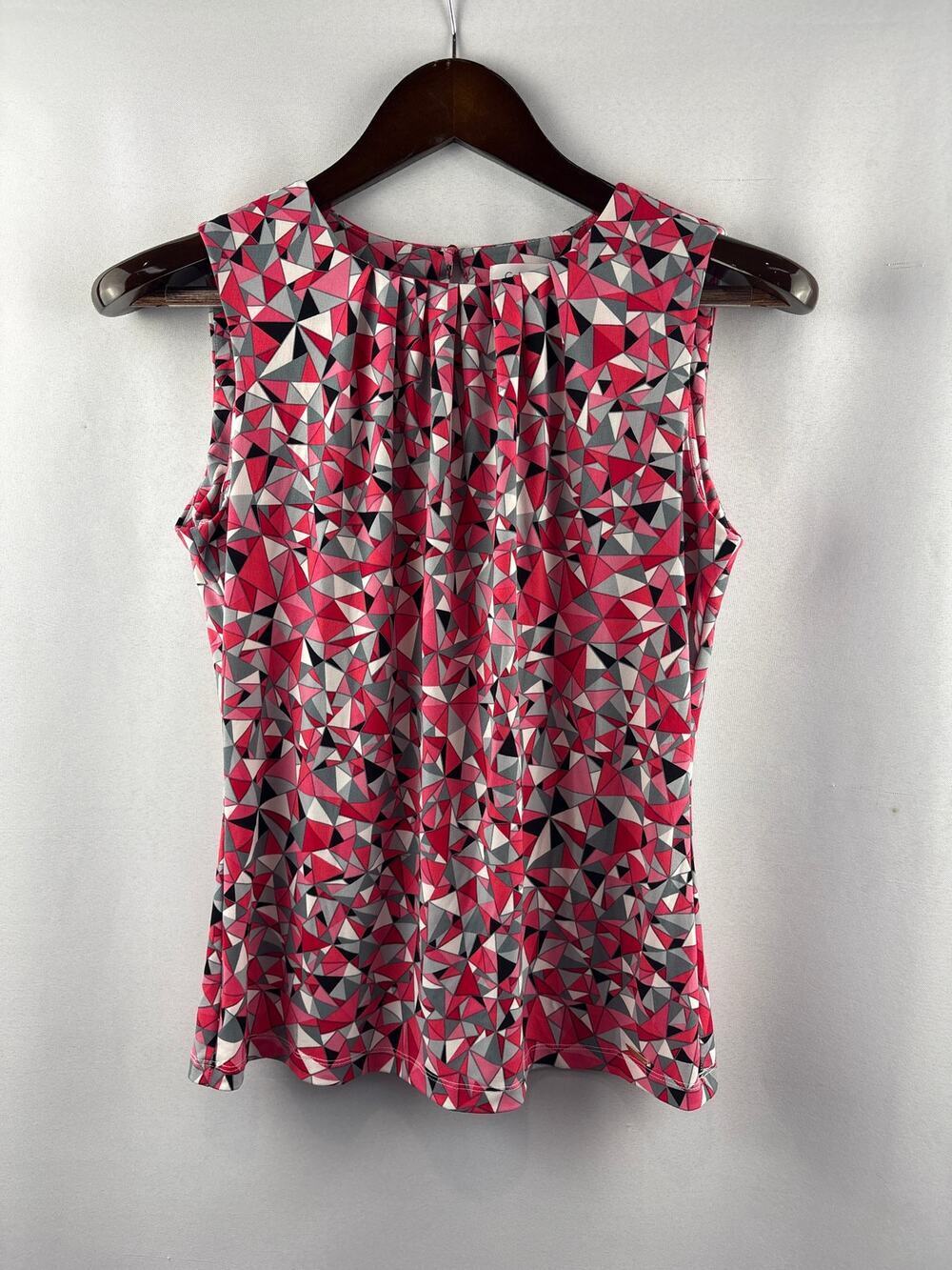 Women’s Calvin Klein Small Pink & Gray Patterned Blouse